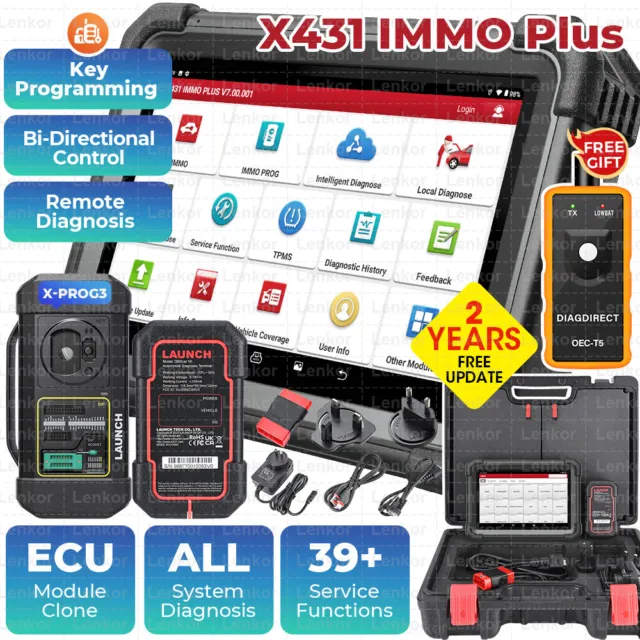 2024 LAUNCH X431 IMMO Plus Key Programming All System Diagnostic Scanner BT Tool