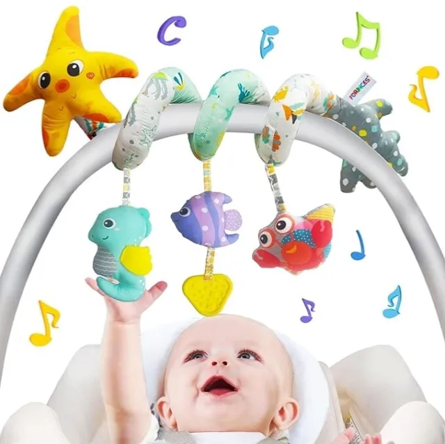 Baby Infant Activity Spiral Crib Stroller Bed Car Seat Animal Hanging Toy US