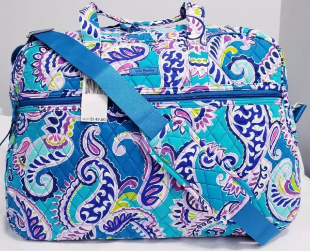 Vera Bradley GRAND Traveler Bag Weekender  Waikiki Paisley NWT