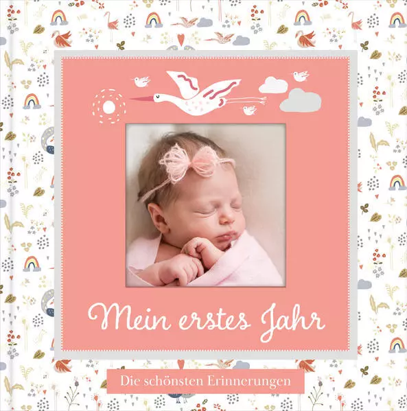 Babyalbum mit Fensterausschnitt für das 1. Lebensjahr zum Eintragen der schönste