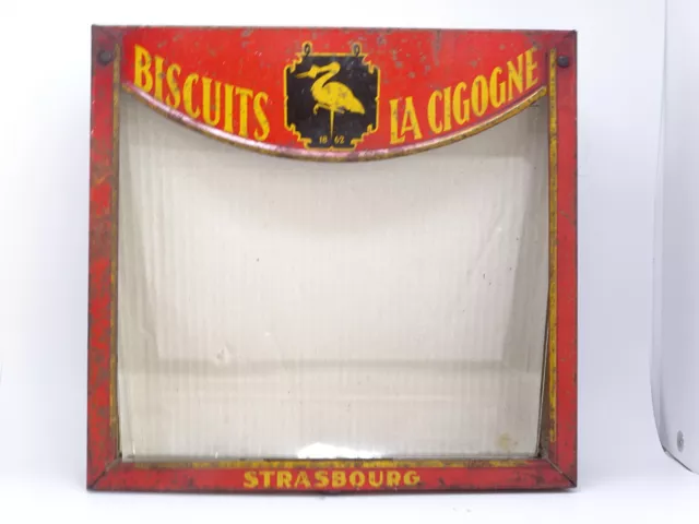 alte französiche Keksdose Biscuits LA CIGOGNE Strassburg Frankreich