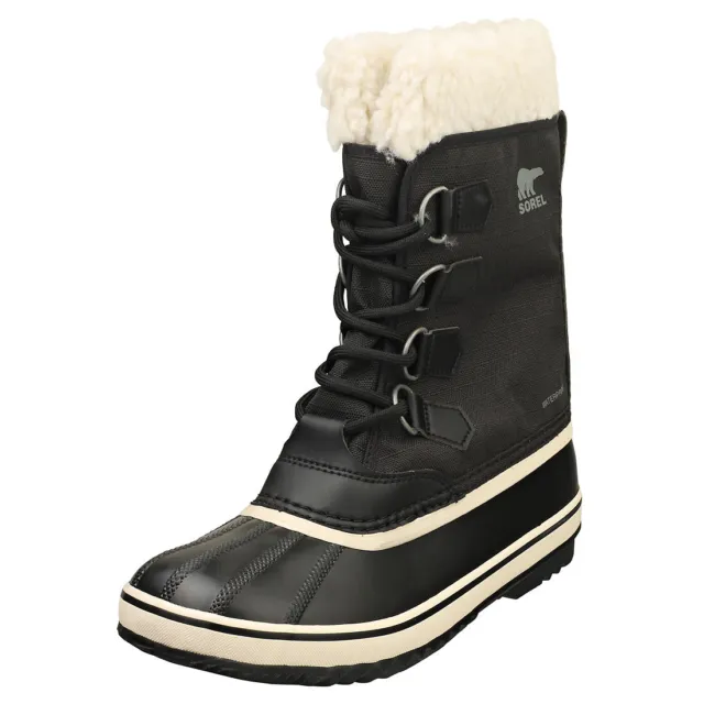 SOREL Winter Carnival Waterproof Womens Black Stone Ankle Boots - 5 UK