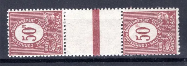 Oberschlesien 7bZS ZWISCHENSTEG ** POSTFRISCH (76953