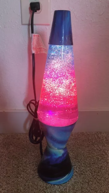 Lava Lamp Light 16.5" Northern Lights Base and Cap - Multicolor Glass