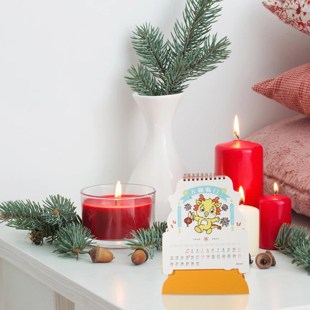 PAPER OFFICE DAILY Use Calendar 2024 New Year Supply Tabletop Desk EUR