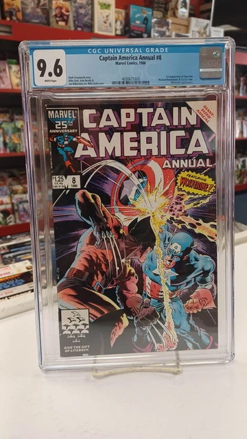 CAPTAIN AMERICA ANNUAL #8 (Marvel, 1986) CGC Graded 9.6 ~ White Pages