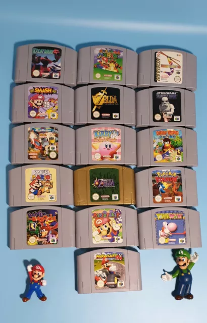 Nintendo 64 N64 Spiele Mario Kart Super Mario 64 Zelda Donkey Kong Smash Bros