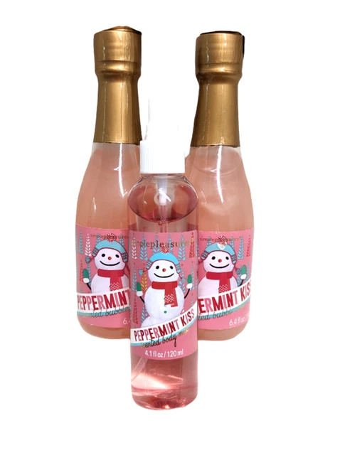 Baño de burbujas Peppermint Kiss y niebla corporal perfumada raro placeres simples - nuevo