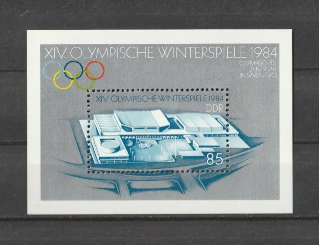 Briefmarken DDR 1983 " Olympische Winterspiele 1983 "  Block 74 postfrisch