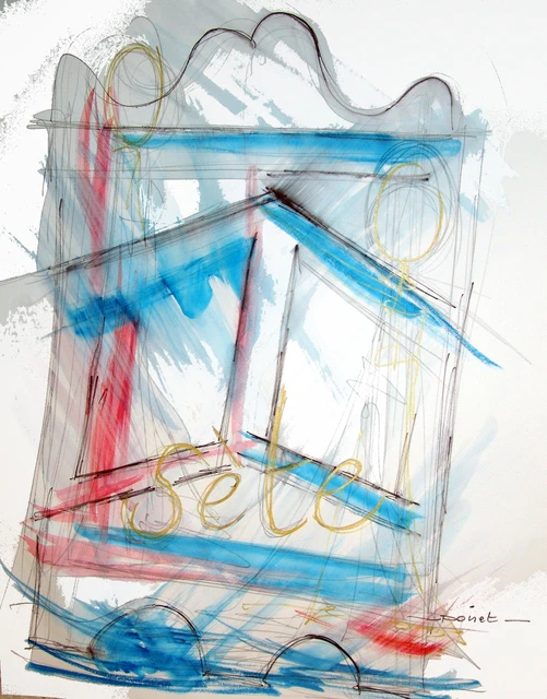 LITHOGRAPHIE LA FETE Dans La Cour Karen Tual N° 9/200 EUR 90,00