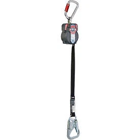 Miller Turbo T-Bak 7.5'L Fall Limiter, Aluminum Twist-Lock Carabiner,