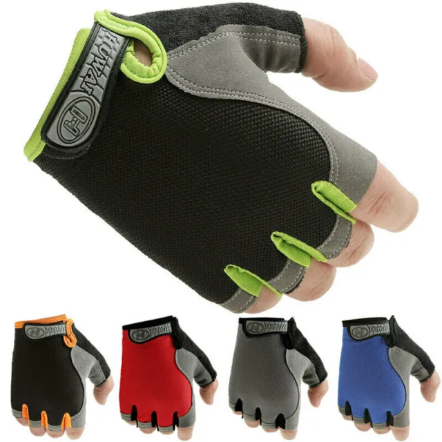 Gloves Fingerless Biker Sports Gym Training Outdoor Cycling Non-slip Gloves