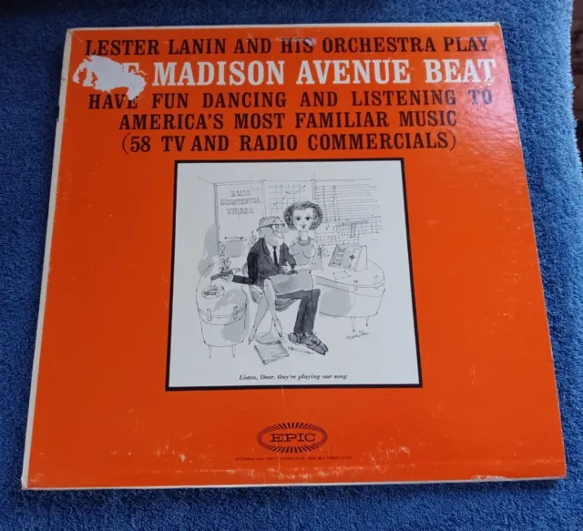 Lester Lanin And His Orchestra Play The Madison Avenue Beat LP Epic Mono Insert