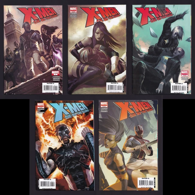 X-Men DIe By The Sword #1-5 Marvel 2007 1st Striker-Llewellyn & Rouge-Mort