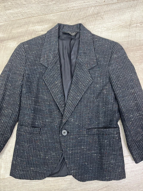 Giacca Blazer In Tweed Da Ragazzo Vintage Christian Dior Giovane. Età 8/9 Anni (28")
