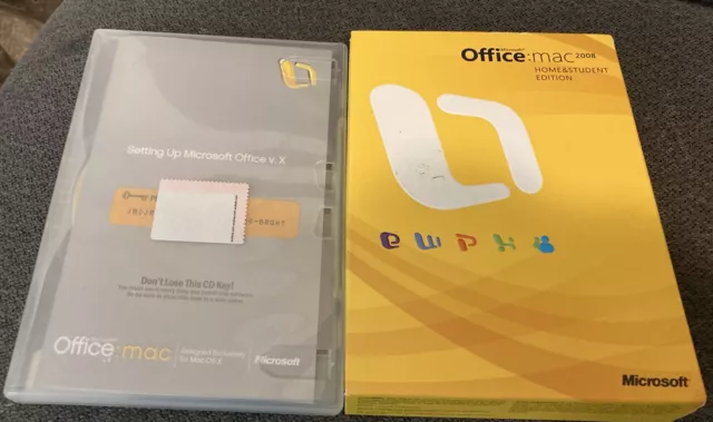 Microsoft Office Mac 2008 Home & Student Edition & Office v.X