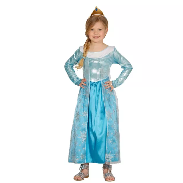 Vestido Princesa de Hielo XS 92/98 3 – 4 Años Elsa Reina Disfraz Infantil Niñas