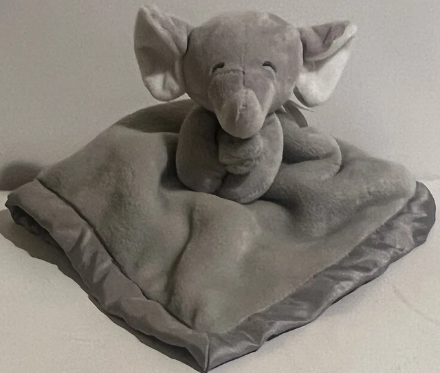 "Manta de seguridad Carters gris elefante lovey" juguete de peluche en blanco 14""x14"""