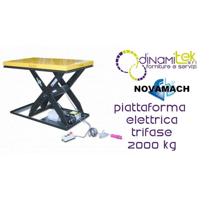 Npf200Exxl Piattaforma Elettroidraulica Trifase Portata 2000 Kg Novamach Dimensi