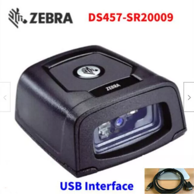 Zebra DS457-SR20009 1D/2D-Laser-Lesegerät mit Barcode-Scanner mit USB-Kabel Neu