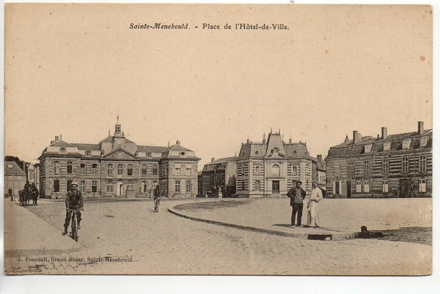 SAINTE MENEHOULD - Marne - CPA 51 - place de l'hotel de ville