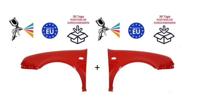 Kotflügel für VW GOLF IV 4 LP3G Satz  rechts+ links  Flashrot 97-06 Vorderseite
