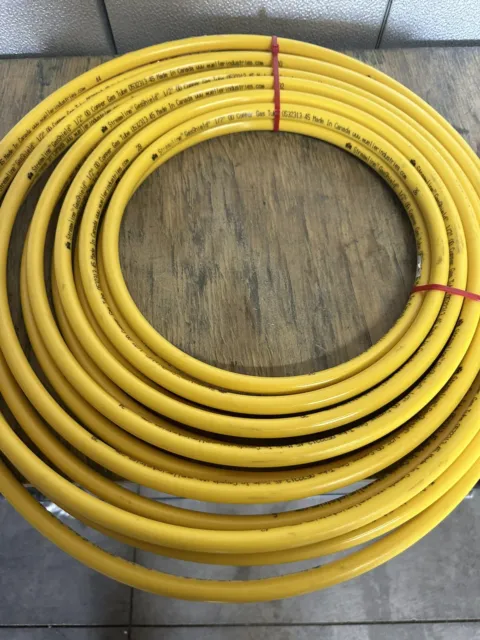 1/2" OD Yellow Polyethylene Coated Copper Gas Tubing 50 FT 1/2 od poly coated