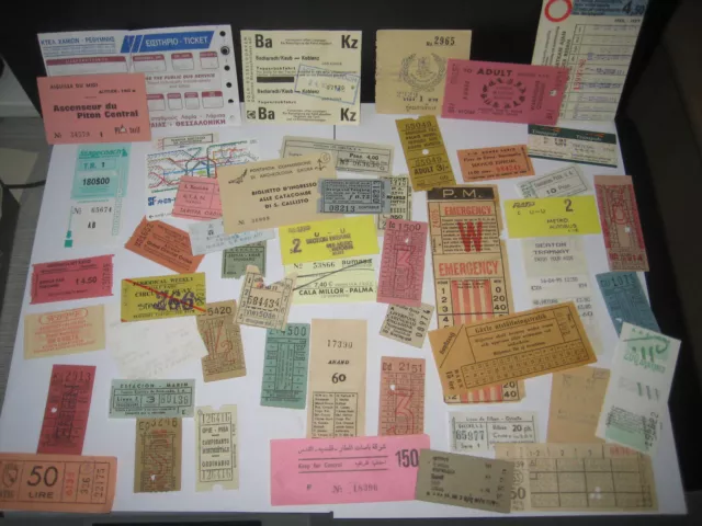 50 X Worldwide Transport/Entrance Tickets - Lot C