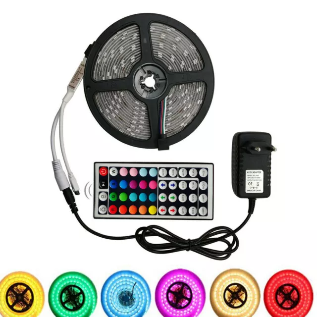 Tira de LED DC 12V 5m 10m 1550 RGB RGBW + Control Remoto IR WiFi + Alimentación 2