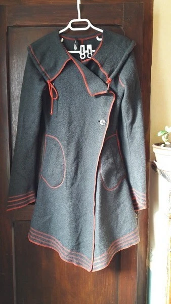 Robe/Manteau Léger Indies - Taille 34/36 - Noir & Gris - Comme Neuve, Coupe Cintrée