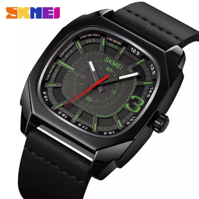 Skmei Army Military Quartz Mens Watches Luxury Leather Watch Sport Wrist Watch