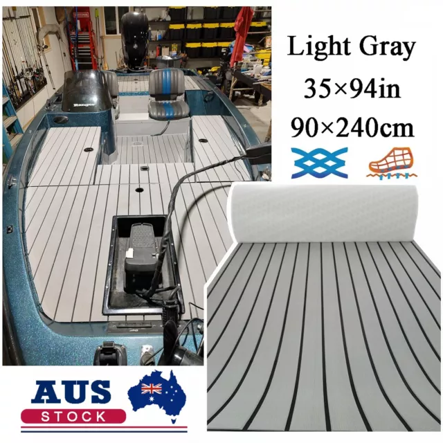 EVA Boat Flooring Foam Marine Teak Decking For Yacht Carpet Light Grey 90×240cm