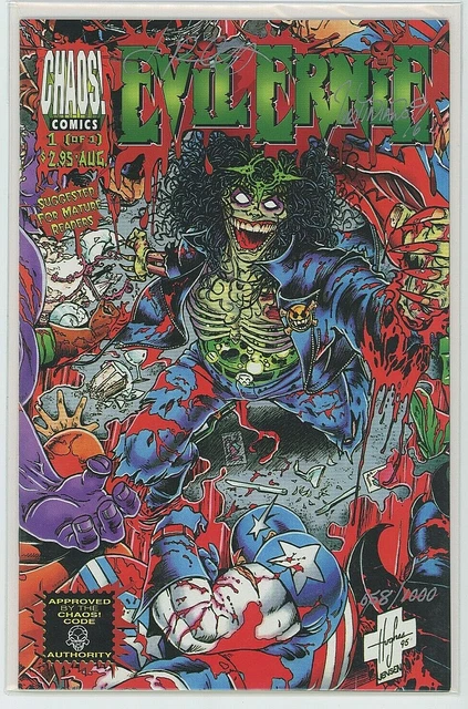 Evil Ernie vs Super Heroes #1 Signed~Jimmy Palmiotti & Justiniano 658/1000~Coa