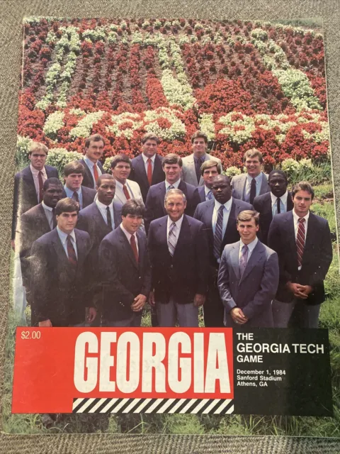 Georgia Bulldogs Football Program Vs. Tech Dec. 1 1984 Vintage Dawgs UGA Dooley