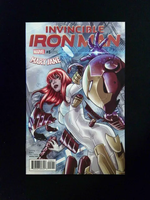 Invincible Iron Man #8B (3rd Series) Marvel Comics 2017 NM  Checchetto Variant