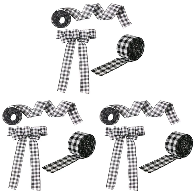 9 pcs Urlaub Plaid Band Band für Geschenk Verpackung Gingham Band