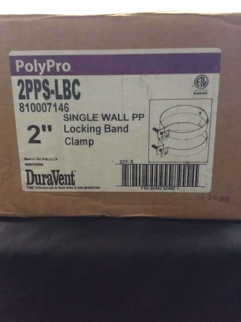 DuraVent PolyPro Metal Locking Band Clamp 2PPS-LBC lot of 7 g2