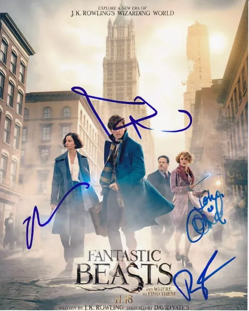 FANTASTIC BEASTS Signed 8x10 CAST Photo - To John EDDIE REDMAYNE DAN FOGLER + 2