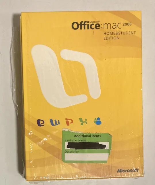 Microsoft Office 2008 Home and Student Edition for Mac w/ Install Guide & Keys