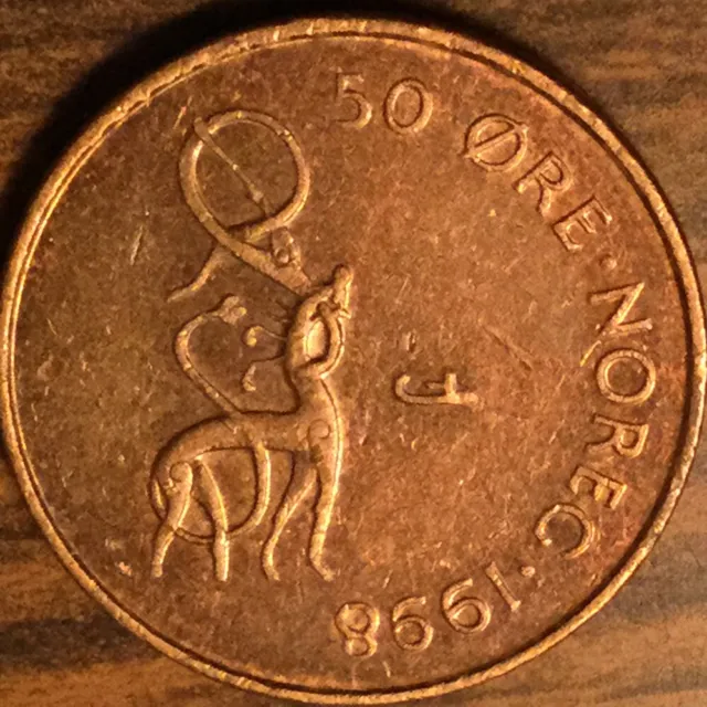 1998 Norway 50 Ore Coin