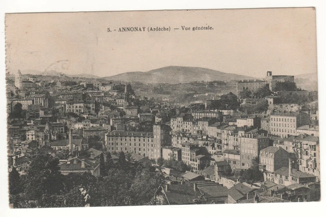 Cpa - Annonay (07) - Vue Générale - Écrite Le 28-09-1926