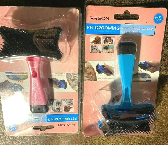Preon Self Cleaning Pet Dog Cat Slicker Brush Grooming Gently Removes Hair 3