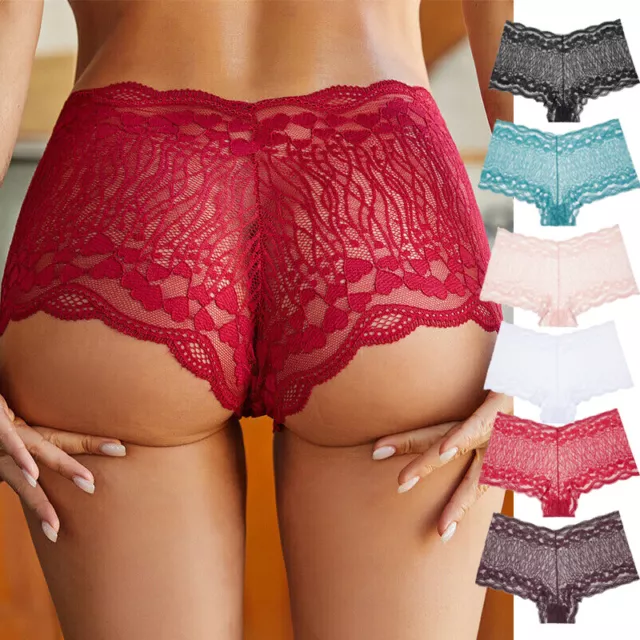 6 PACK WOMENS Lace Boyshorts Bikini Panties Sexy Boy Shorts Lingerie  Underwear £13.34 - PicClick UK