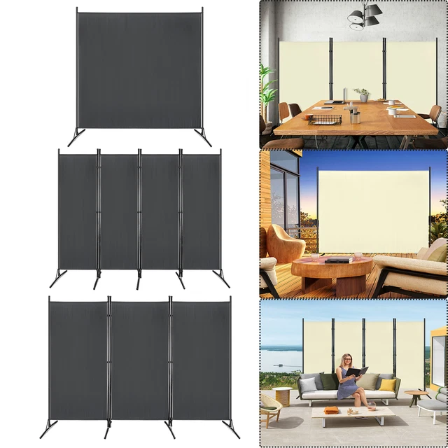 Divisor de espacio partición vestuario protección visual paravent beige español/antracita NUEVO
