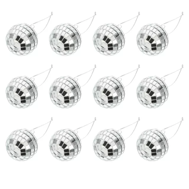 12 Pcs Décor D'arbre De Noël Boule Disco Réfléchissante Décorations Bal Bar