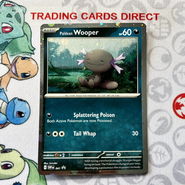 PALDEAN WOOPER SVP041 schwarzer Stern Promo scharlachrot & violett Holo Pokémonkarte EUR 6,98