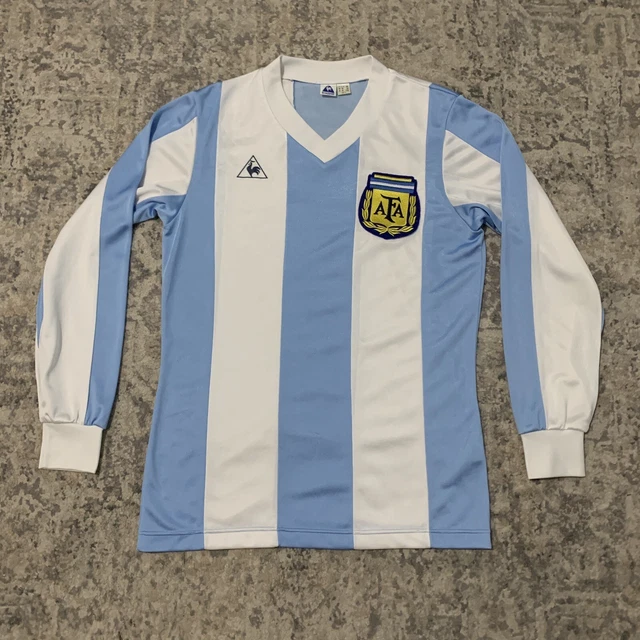 ORIGINAL ARGENTINA 1984 1985 Home Long Sleeve Football Shirt Le