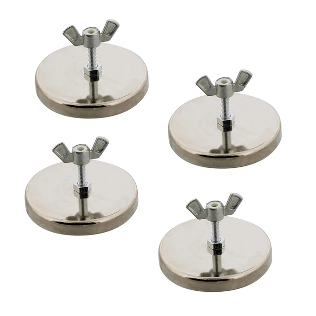 BISupply Magnetic Flag Mounts - 2.75in Oversize Flag Magnet Set, 4Pk