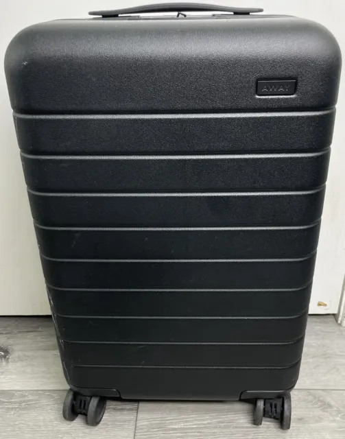AWAY The Carry On LUGGAGE Suitcase BLACK 4 Wheel Rolling Hard Shell Travel