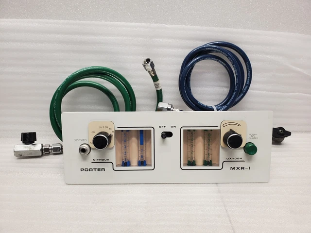 Porter Nitrous & Oxygen MXR - 1 Dental Nitrous Flow Meter